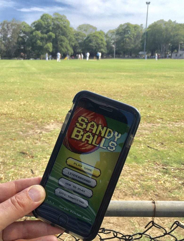 sandy balls on old phone