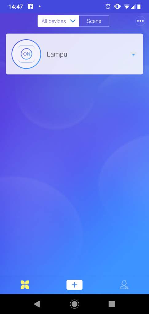 toggle off in sonoff app screen